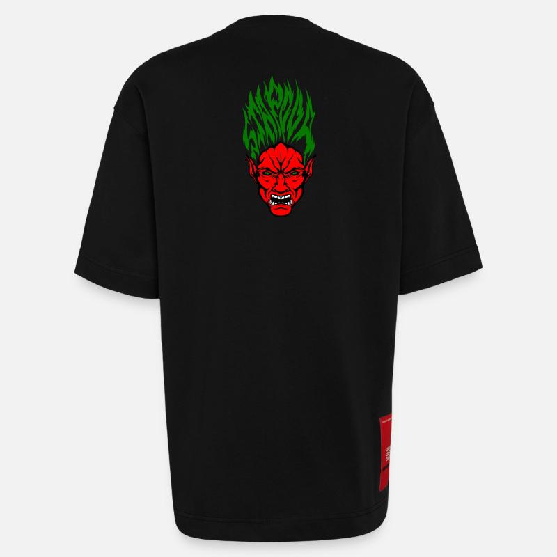 Stapooa Dämon Farbe - Heavyweight T-Shirt - made by SPREAD  - SOLID BLACK