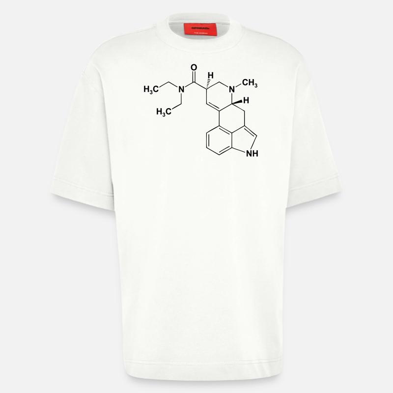 LSD Lysergsäurediethylamid Molekül - Heavyweight T-Shirt - made by SPREAD - OFF WHITE