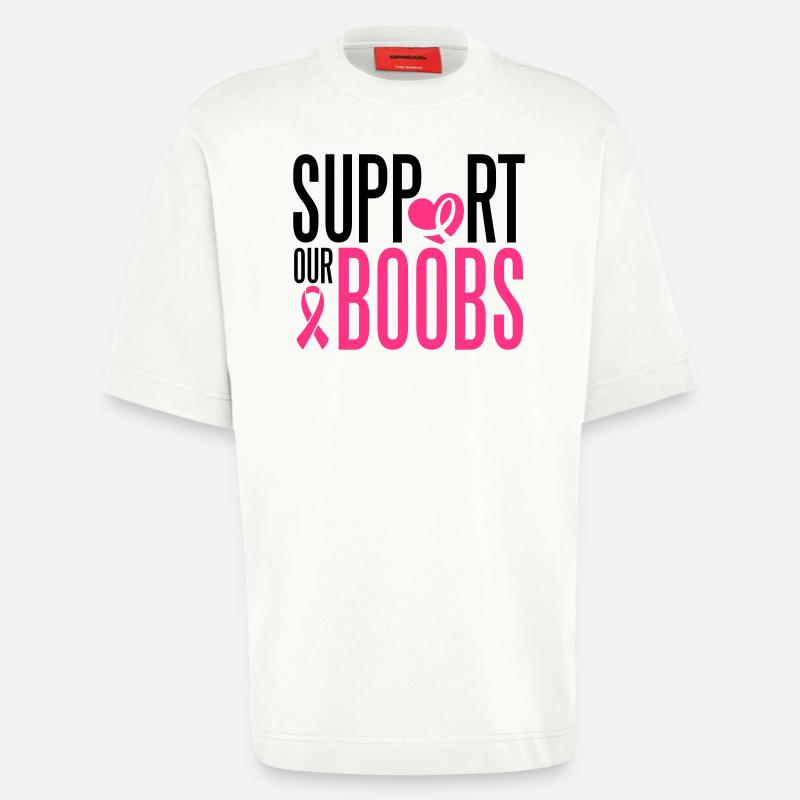 Support our boobs - Heavyweight T-Shirt - made by SPREAD - OFF WHITE