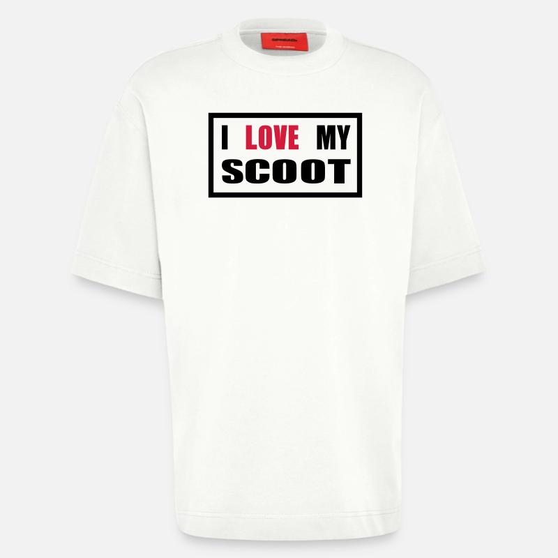 Motorroller Roller Blechroller Schaltroller - Heavyweight T-Shirt - made by SPREAD  - OFF WHITE