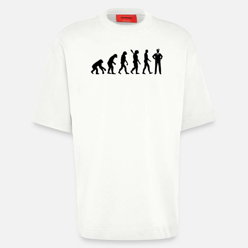 Evolution Pilot - Heavyweight T-Shirt - made by SPREAD  - OFF WHITE