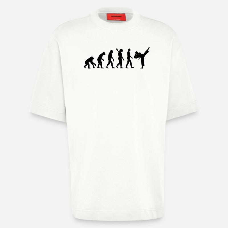 Evolution Karate - Heavyweight T-Shirt - made by SPREAD  - OFF WHITE