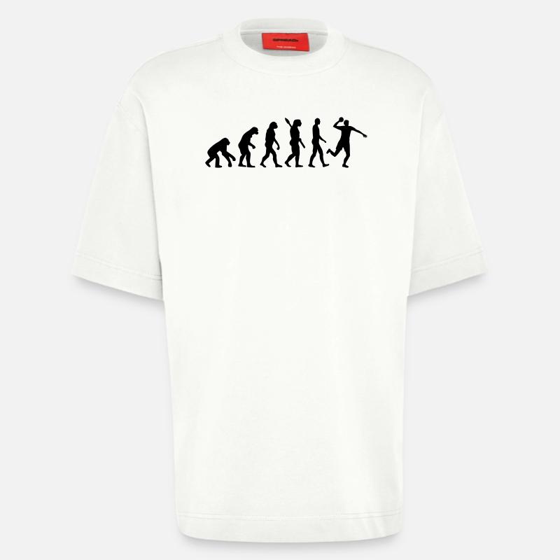 Evolution Dodgeball - T-shirt bio épais oversize fabriqué en UE - OFF WHITE