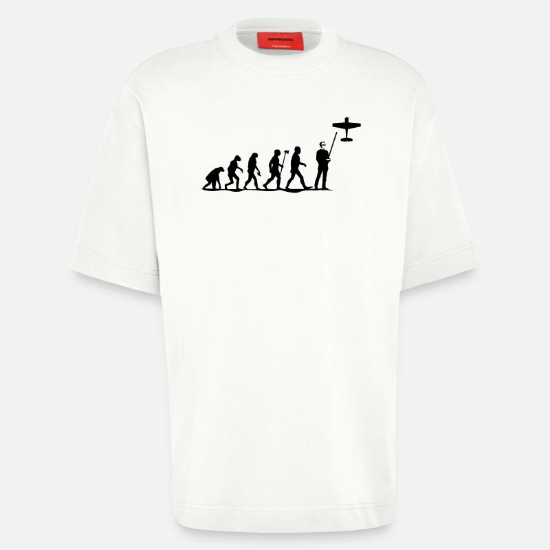 evolution rc pilot - Heavyweight T-Shirt - made by SPREAD  - OFF WHITE