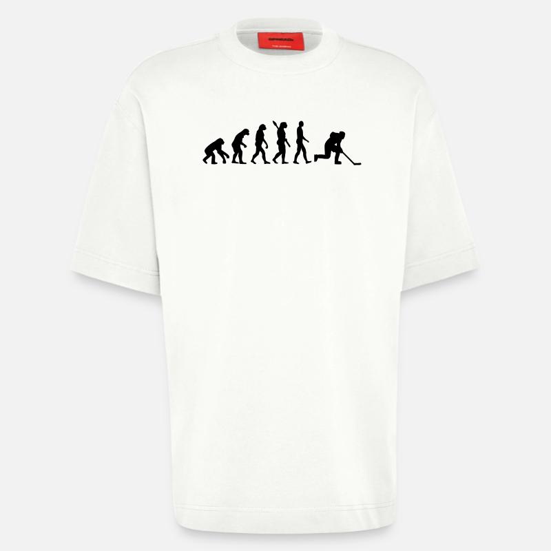 Evolution Eishockey - Heavyweight T-Shirt - made by SPREAD  - OFF WHITE