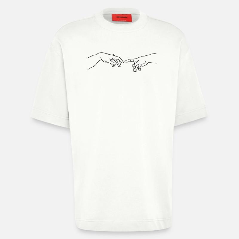 Michelangelo Hände - Heavyweight T-Shirt - made by SPREAD  - OFF WHITE