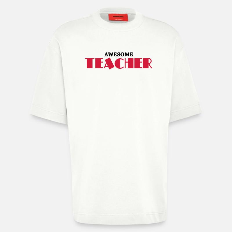 Awesome teacher - Heavyweight T-Shirt - made by SPREAD  - OFF WHITE