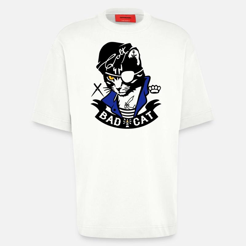 Bad Cat - SailorCat - T-shirt bio épais oversize fabriqué en UE - OFF WHITE