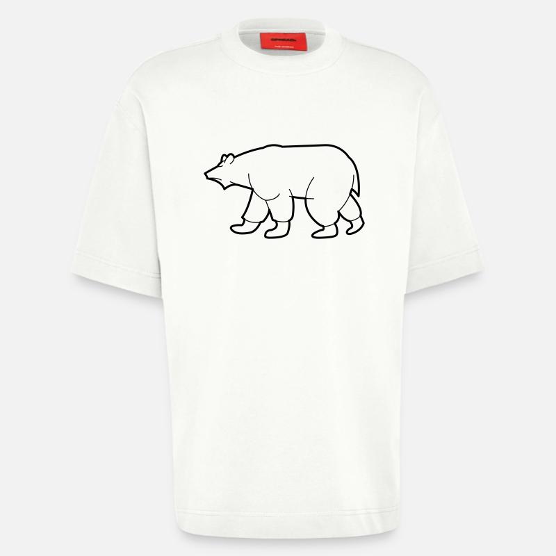 Zeichnung eines Eisbären - Heavyweight T-Shirt - made by SPREAD - OFF WHITE