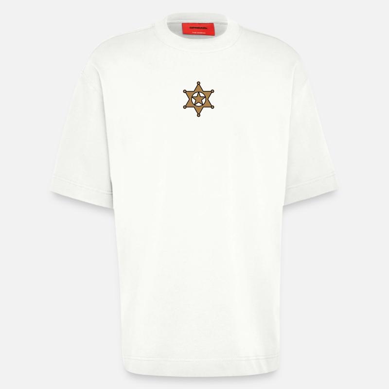 Sheriff Stern_se6 - Heavyweight T-Shirt - made by SPREAD  - OFF WHITE