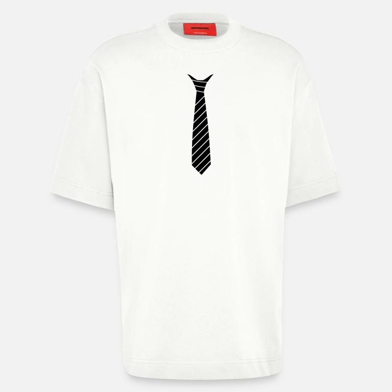 Krawatten Illusion - Heavyweight T-Shirt - made by SPREAD  - OFF WHITE