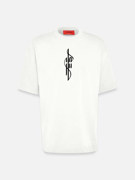 Ya Hu Calligraphy - Heavyweight T-Shirt - made by SPREAD - OFF WHITE