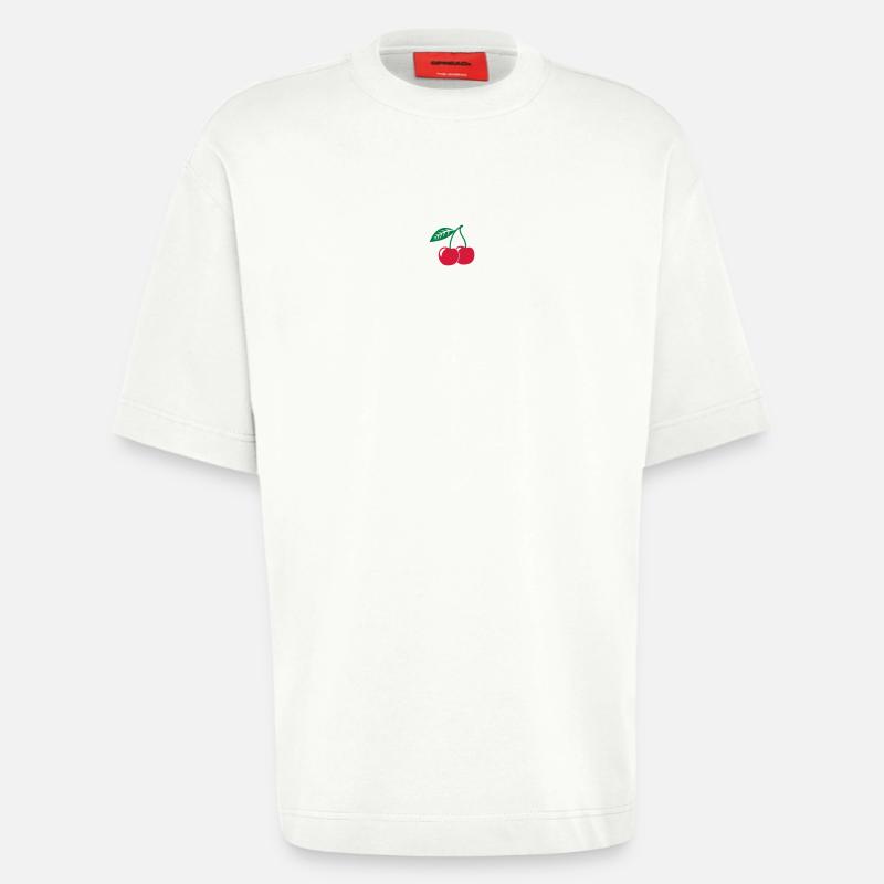 Kirsche, 2fb - Heavyweight T-Shirt - made by SPREAD  - OFF WHITE