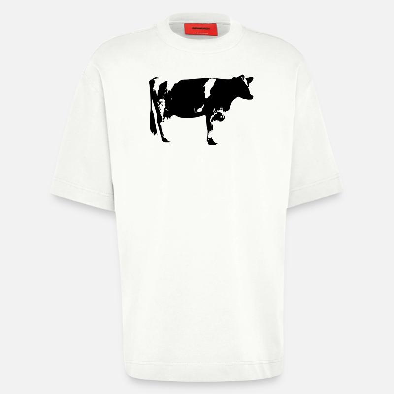 cow - Heavyweight T-Shirt - made by SPREAD  - OFF WHITE