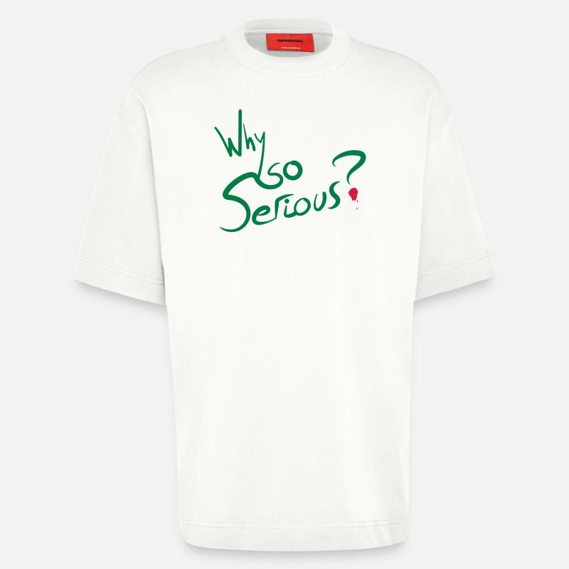 Why So Serious? - T-shirt bio épais oversize fabriqué en UE - OFF WHITE