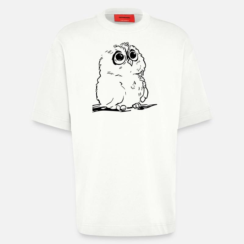 Niedliche Eule - Heavyweight T-Shirt - made by SPREAD  - OFF WHITE