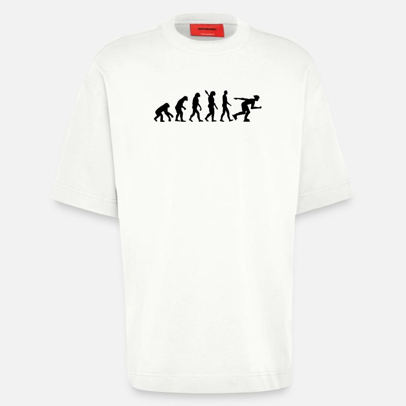 Évolution inline skating - T-shirt bio épais oversize fabriqué en UE - OFF WHITE