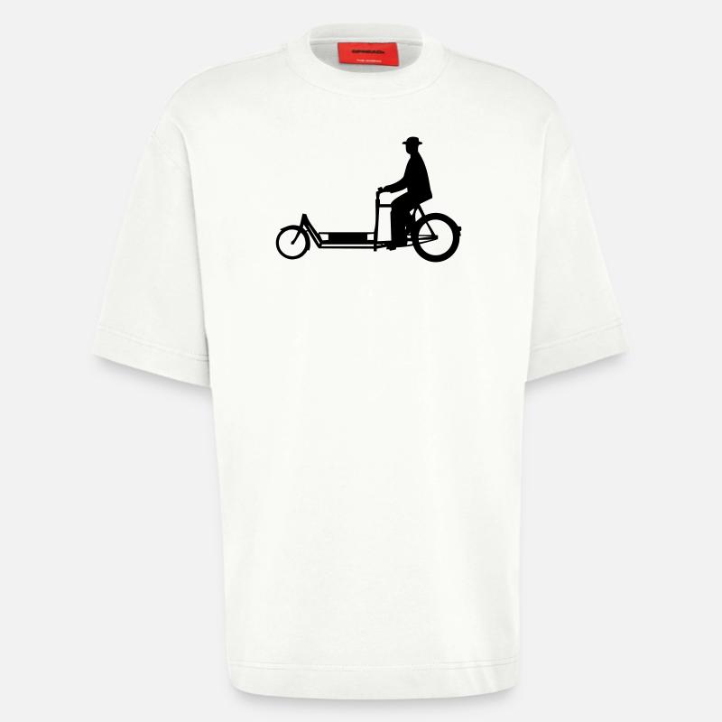 Long John Bicycle - Heavyweight T-Shirt - made by SPREAD  - OFF WHITE