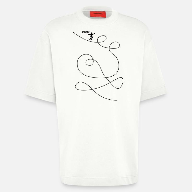 Skateboarder macht Looping Geschenk - Heavyweight T-Shirt - made by SPREAD  - OFF WHITE