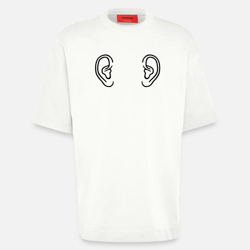 Korva - Heavyweight Oversized Organic t-paita Made in EU - OFF WHITE