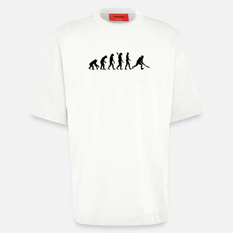 Évolution Hockey - T-shirt bio épais oversize fabriqué en UE - OFF WHITE