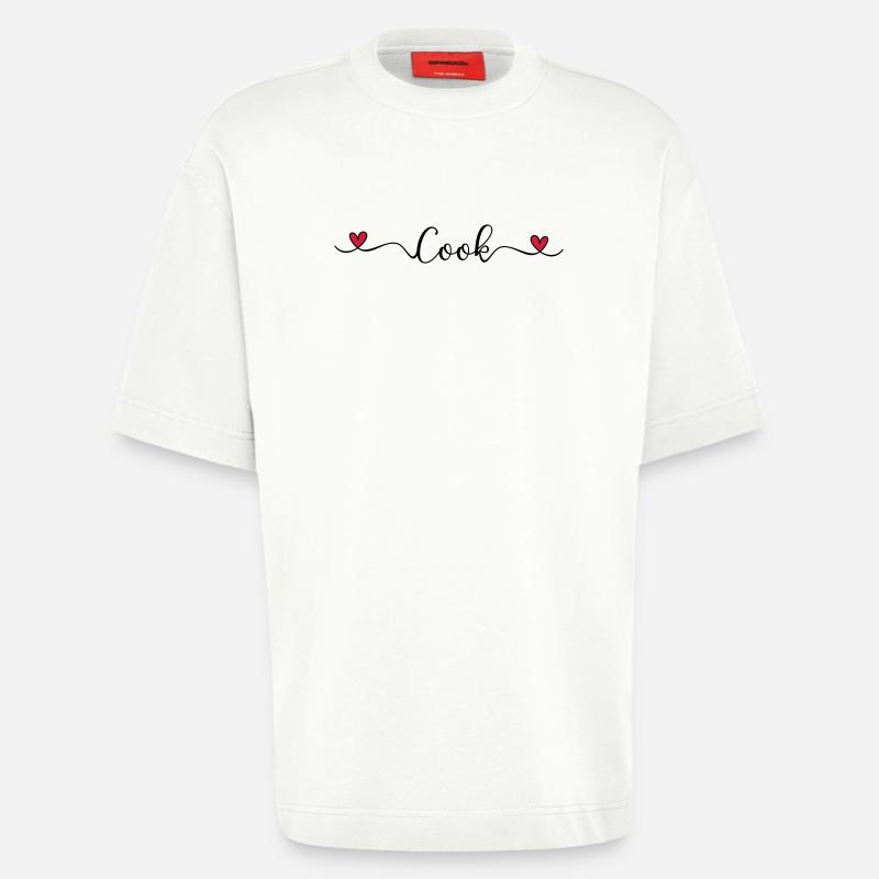 Cuire - T-shirt bio épais oversize fabriqué en UE - OFF WHITE