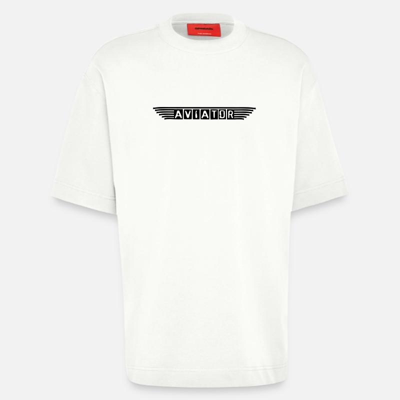 aviator_vec_1 de - Heavyweight T-Shirt - made by SPREAD  - OFF WHITE