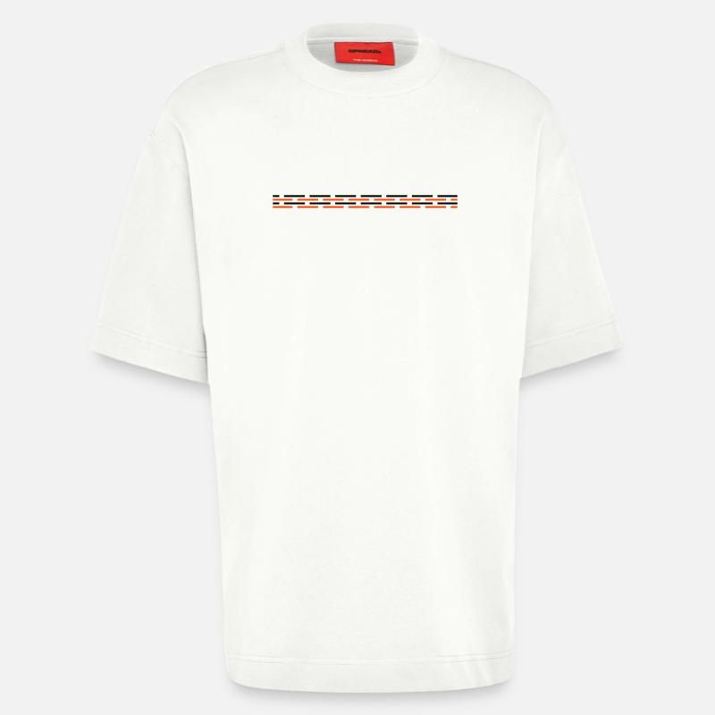 Line dashed - Heavyweight T-Shirt - made by SPREAD  - OFF WHITE