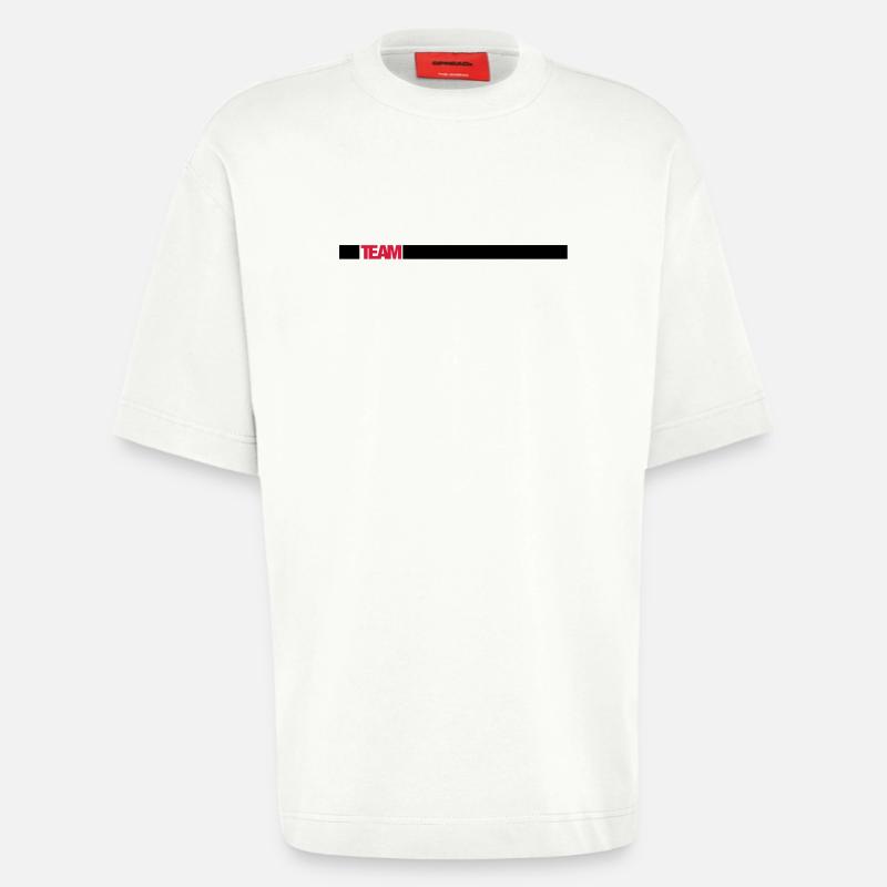 Équipe - T-shirt bio épais oversize fabriqué en UE - OFF WHITE
