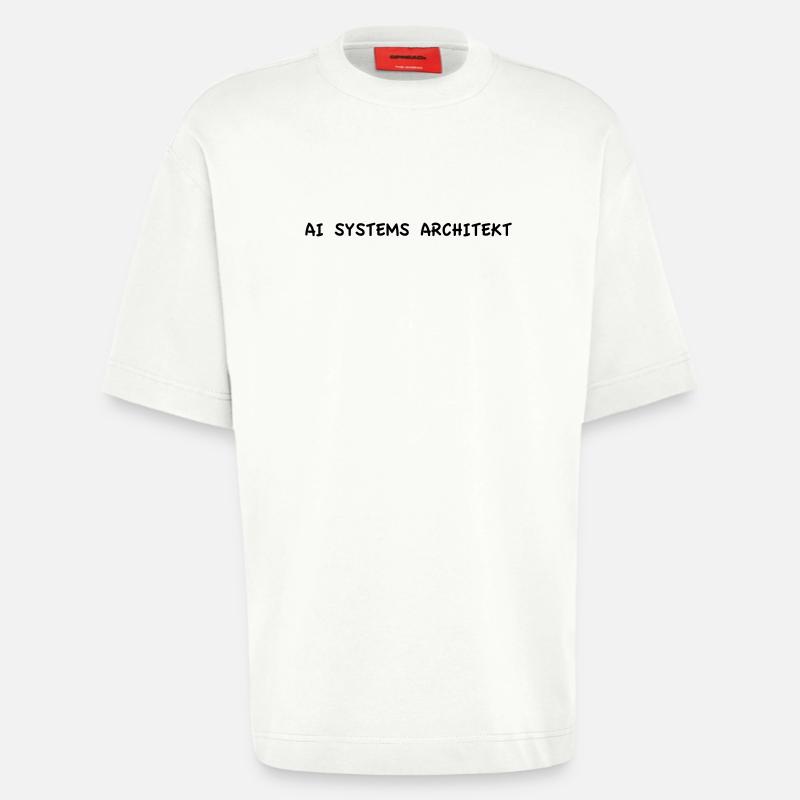 Architecte de systèmes d’IA - T-shirt bio épais oversize fabriqué en UE - OFF WHITE