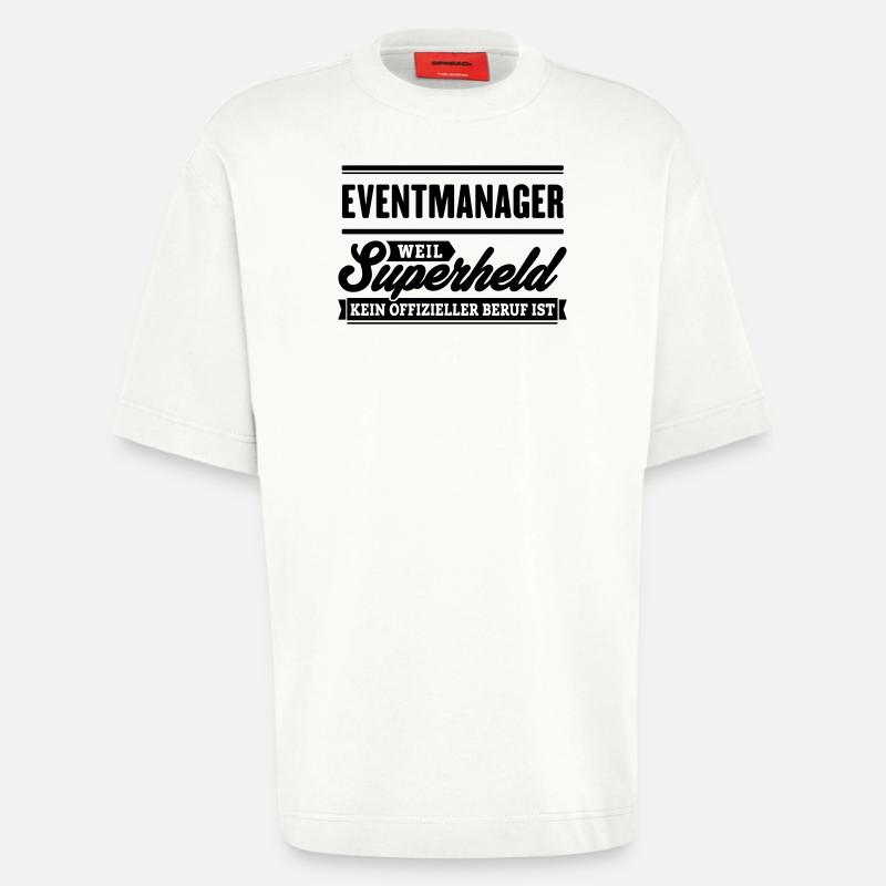 Superheld Eventmanager - Heavyweight T-Shirt - made by SPREAD  - OFF WHITE