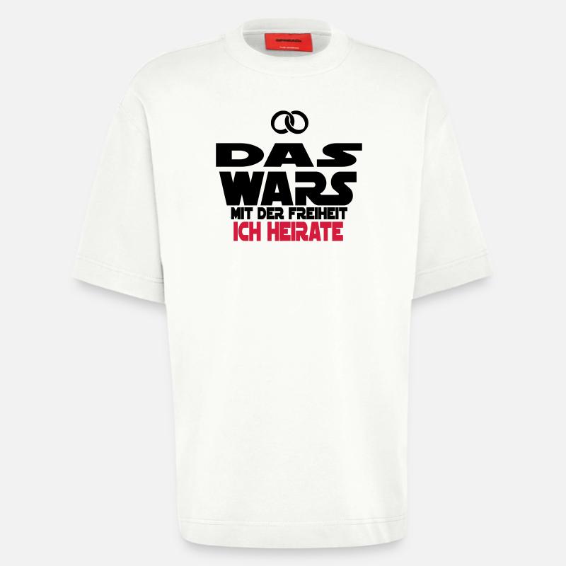 das wars ich heirate - Heavyweight T-Shirt - made by SPREAD  - OFF WHITE