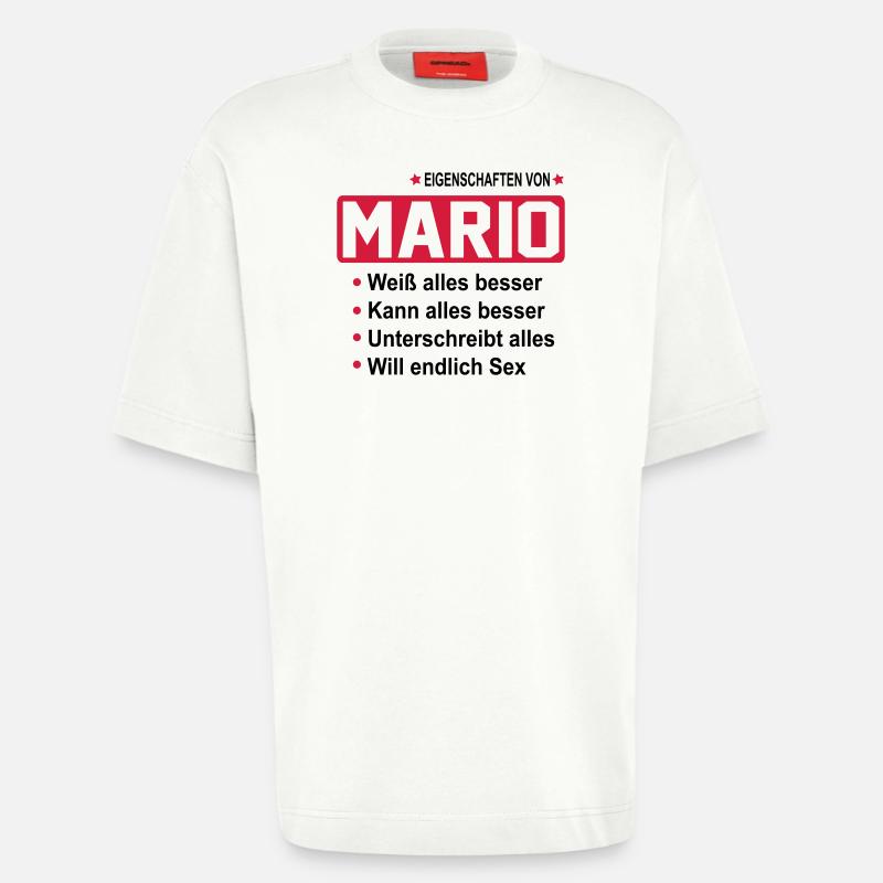 mario - Heavyweight T-Shirt - made by SPREAD  - OFF WHITE