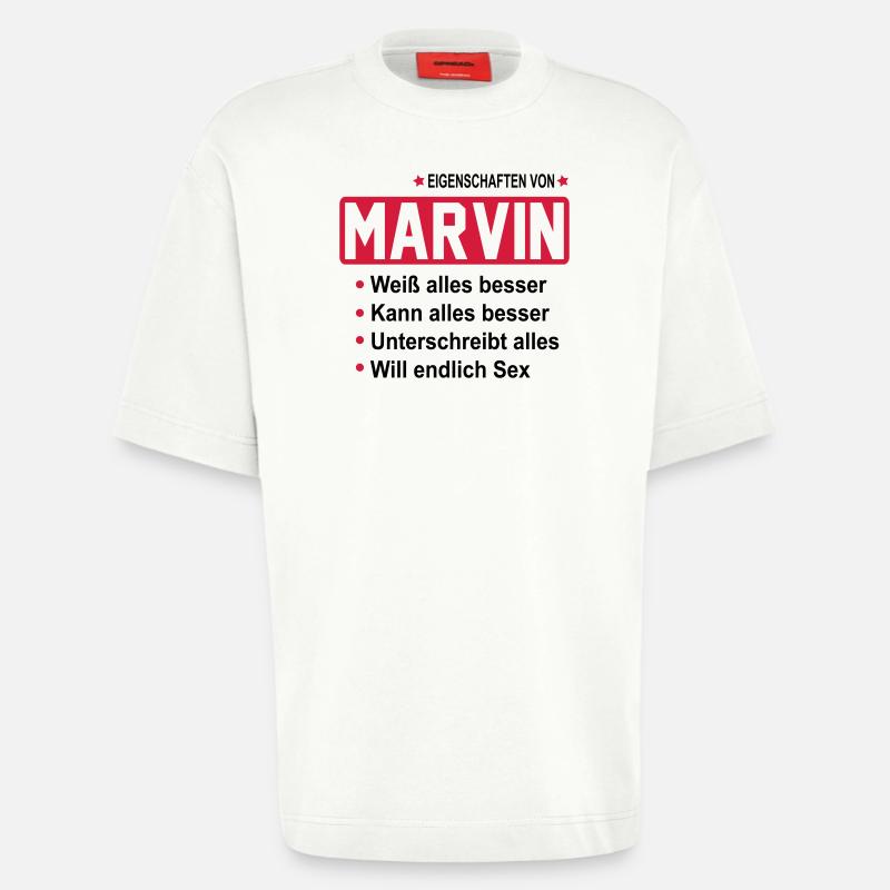 marvin - Heavyweight T-Shirt - made by SPREAD  - OFF WHITE