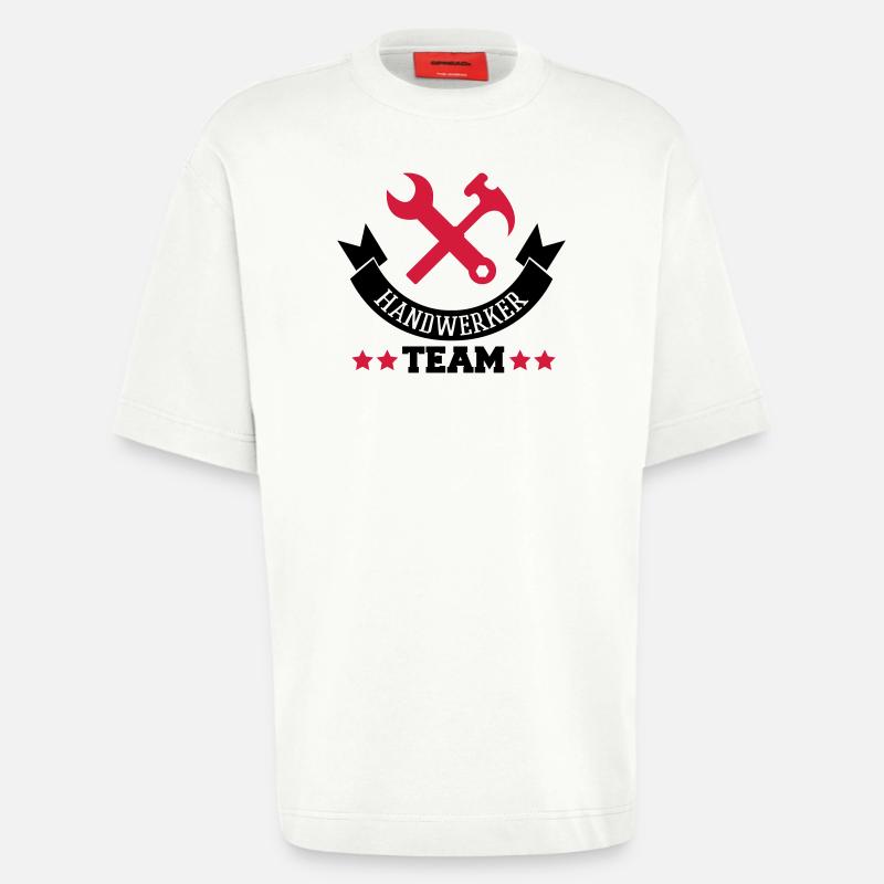 handwerker_team_2 - Heavyweight T-Shirt - made by SPREAD  - OFF WHITE