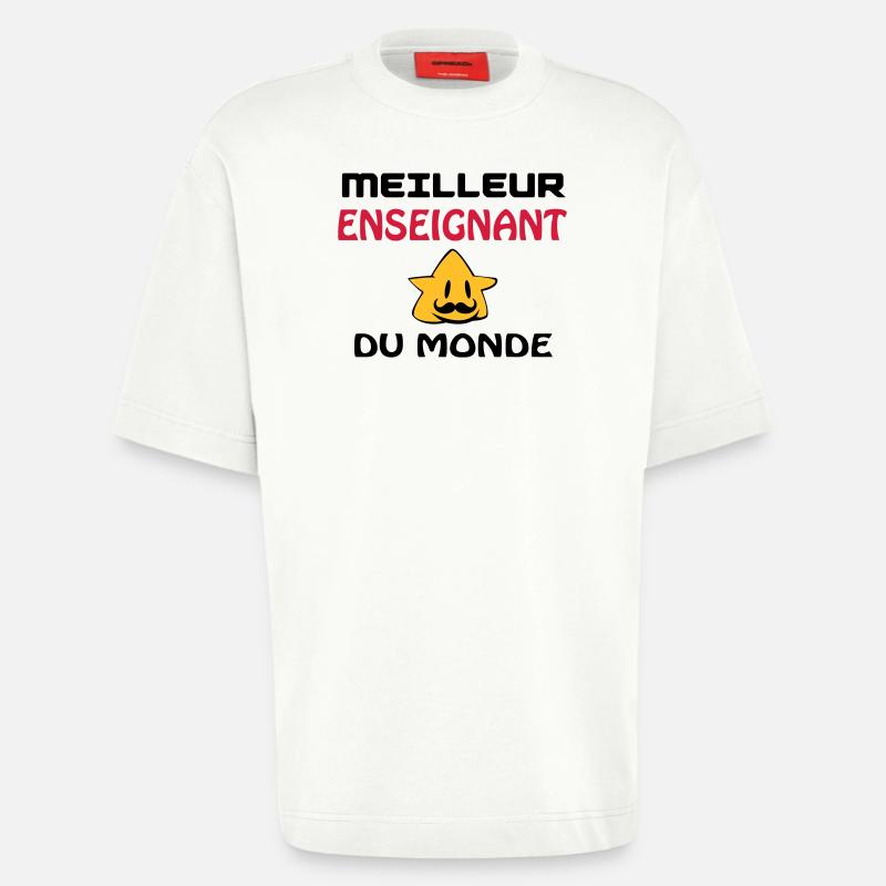 BESTER LEHRER DER WELT - Heavyweight T-Shirt - made by SPREAD  - OFF WHITE