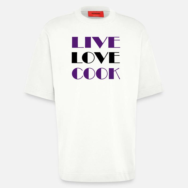 Leidenschaft beim kochen - Heavyweight T-Shirt - made by SPREAD - OFF WHITE