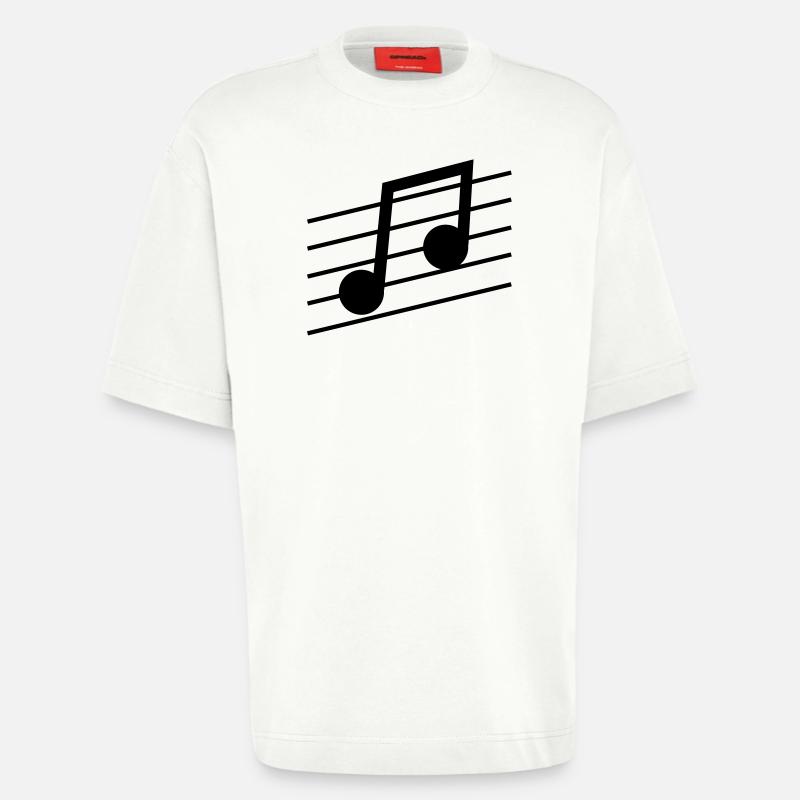 Musiknote - Heavyweight T-Shirt - made by SPREAD  - OFF WHITE
