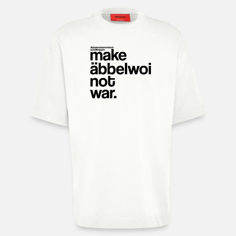 make äbbelwoi not war - Heavyweight T-Shirt - made by SPREAD  - OFF WHITE