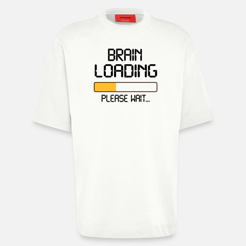 brain loading - Heavyweight T-Shirt - made by SPREAD  - OFF WHITE
