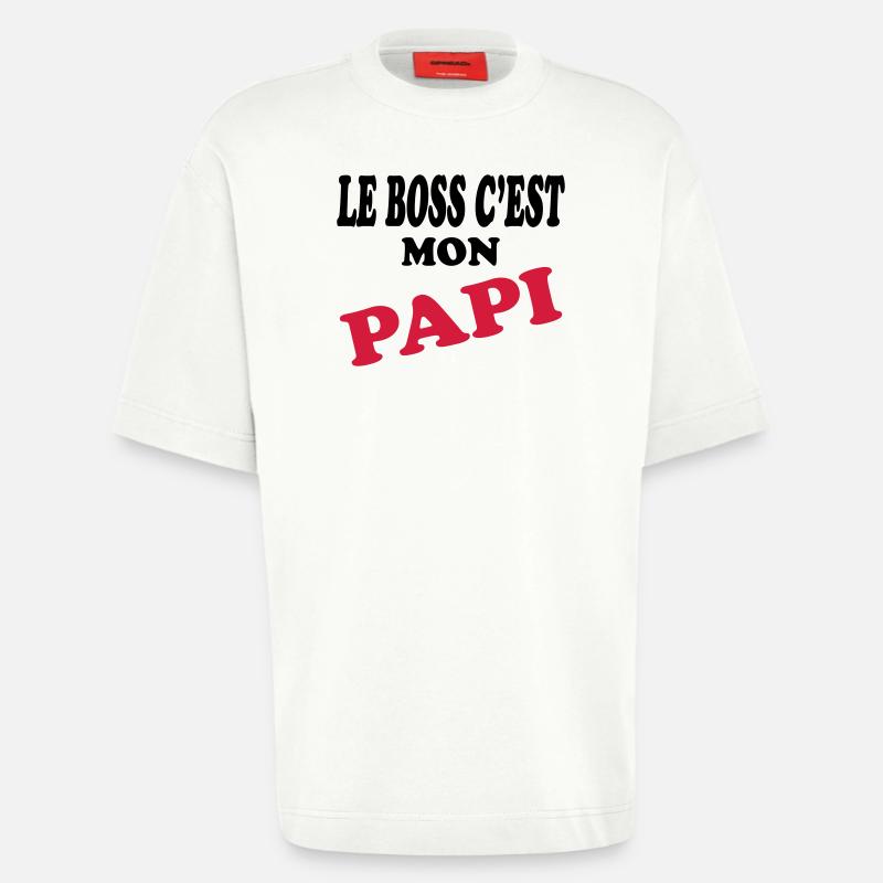 Papi - T-shirt bio épais oversize fabriqué en UE - OFF WHITE