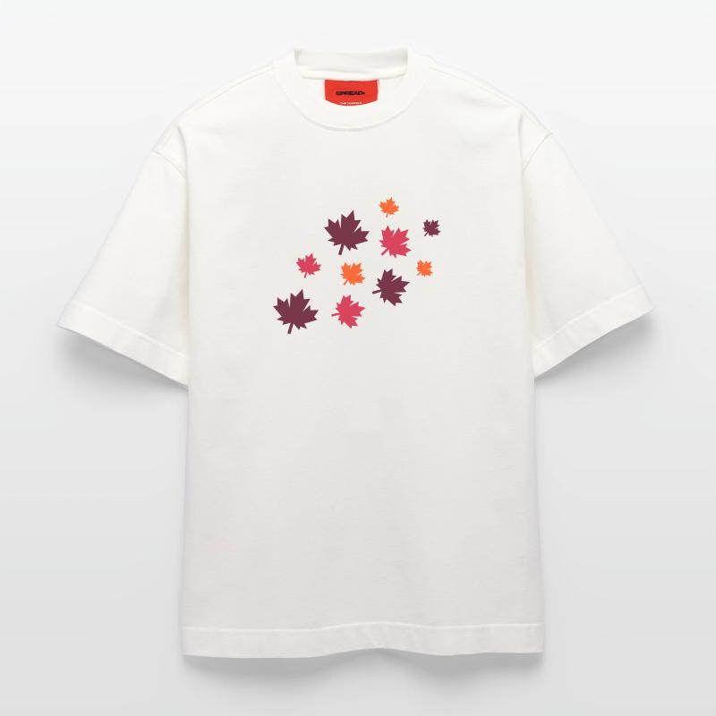 Feuilles d’érable T-shirt bio épais oversize fabriqué en UE