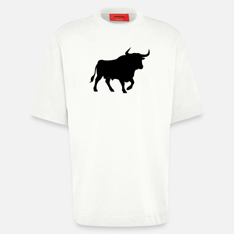 bull - Heavyweight T-Shirt - made by SPREAD  - OFF WHITE