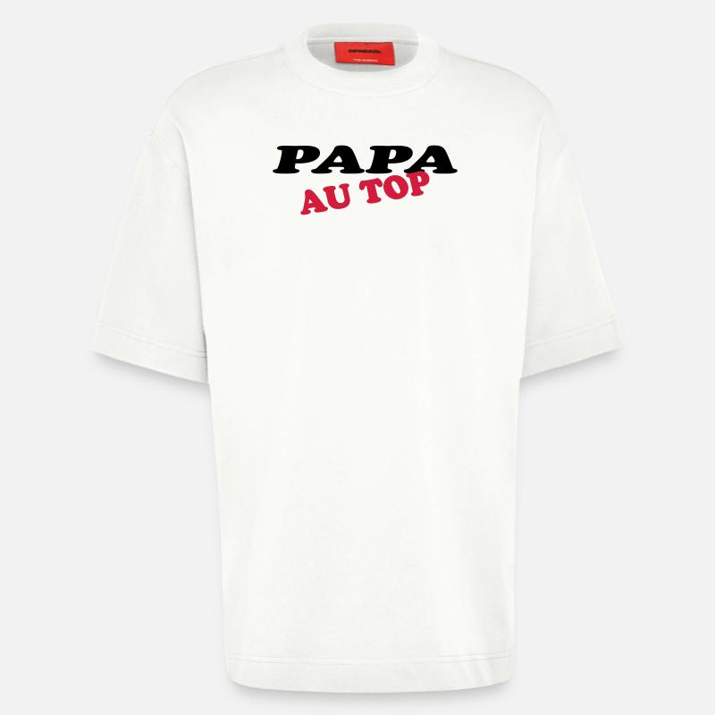 PAPA AN DER SPITZE - Heavyweight T-Shirt - made by SPREAD  - OFF WHITE