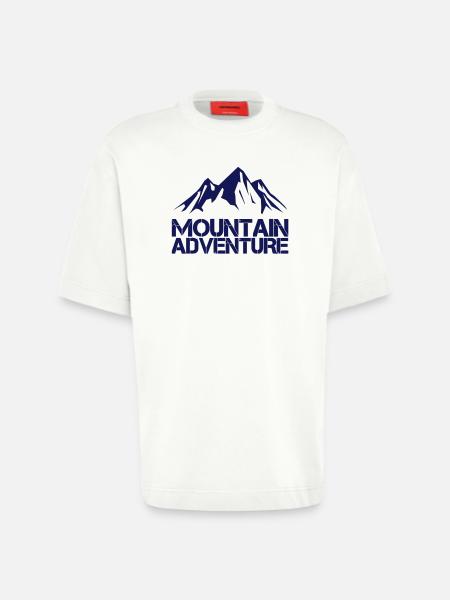 Mountain Adventure - Heavyweight T-Shirt - made by SPREAD - OFF WHITE