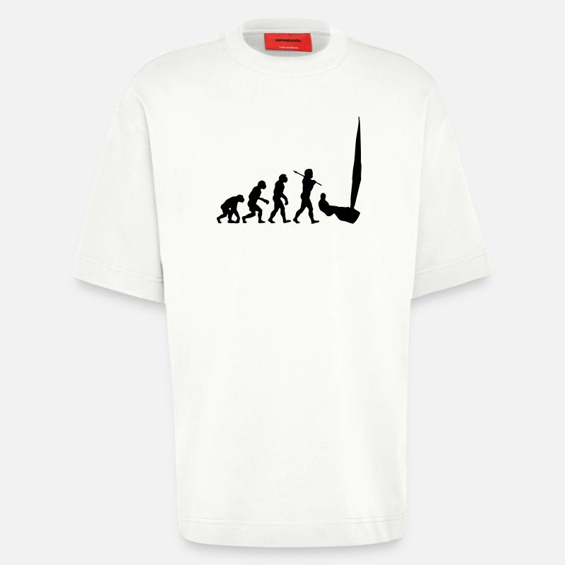 Sailing Evolution 1 - T-shirt bio épais oversize fabriqué en UE - OFF WHITE