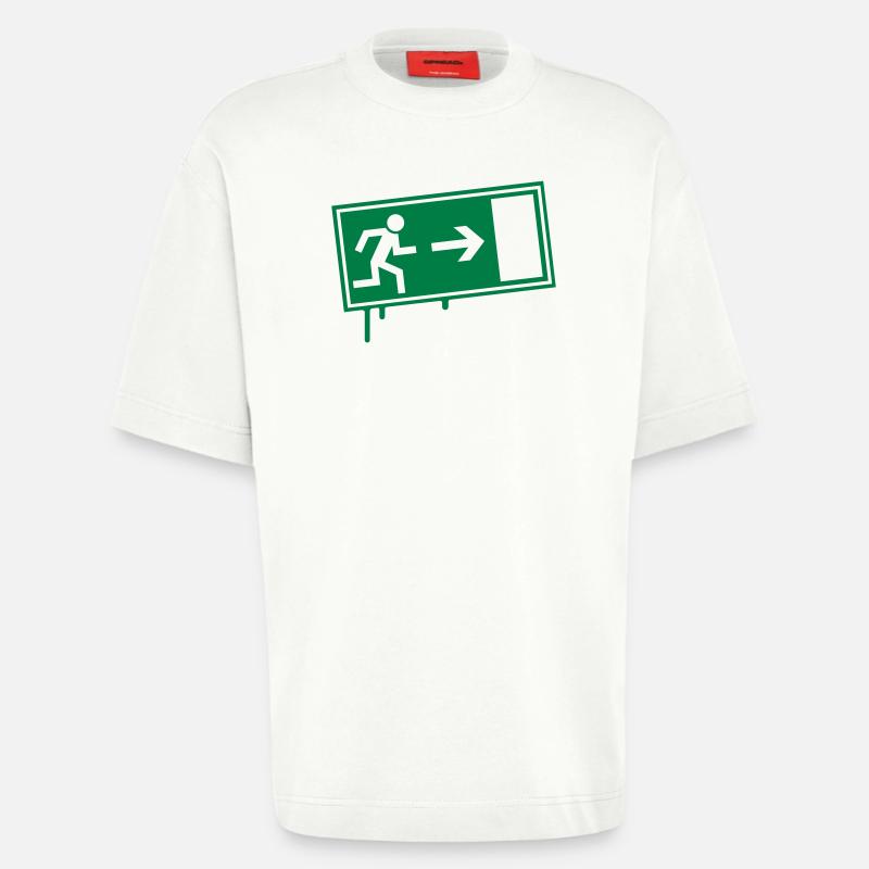 exit_2_f1 - Heavyweight T-Shirt - made by SPREAD  - OFF WHITE