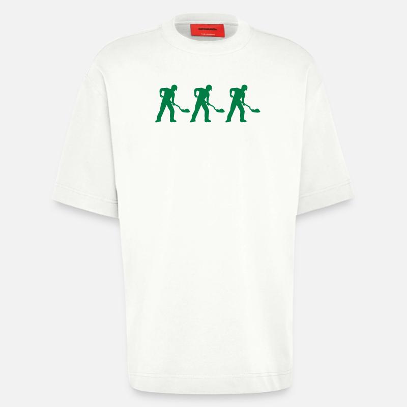 bauarbeiter 3 - Heavyweight T-Shirt - made by SPREAD  - OFF WHITE