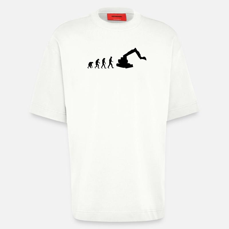 digger evolution - Heavyweight T-Shirt - made by SPREAD  - OFF WHITE