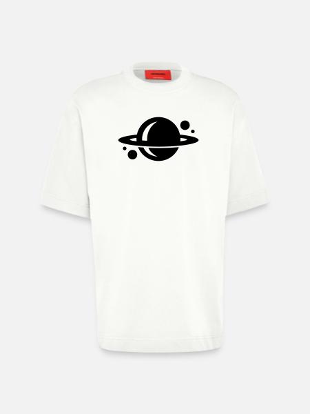 planet - Heavyweight T-Shirt - made by SPREAD  - OFF WHITE